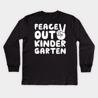 Peace out kindergarten Kids Long Sleeve T-Shirt